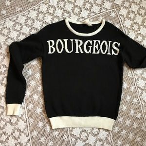 Bourgeois black & white sweater S